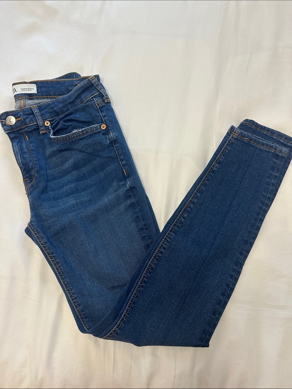 Zara Dark Blue Stretch Skinny Jeans